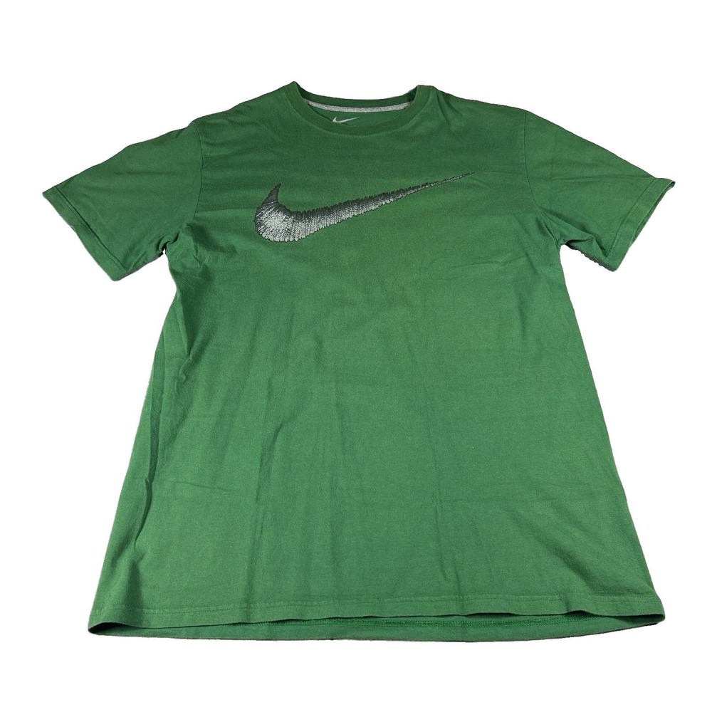 Nike Mens Large Green Retro Swoosh Vintage T-Shirt L